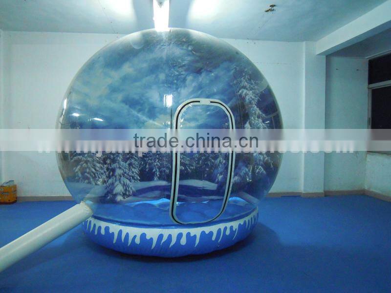 Inflatable PVC Globe Balloon/Clear Inflatable Bubble Globe/Snow Balloon for trade show