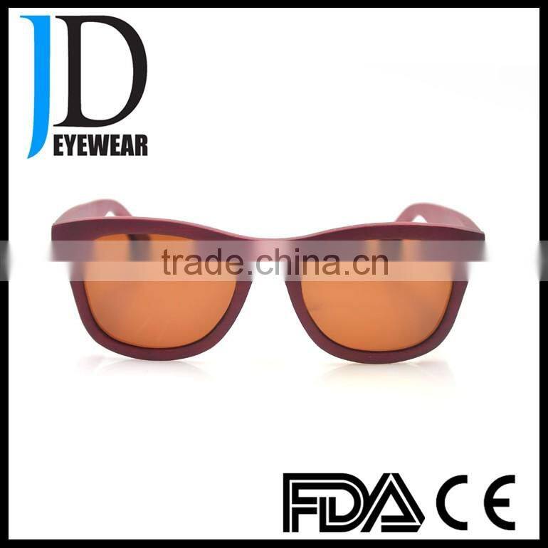 Fashion design OEM Brand Logo Solid Wood Sunglasses