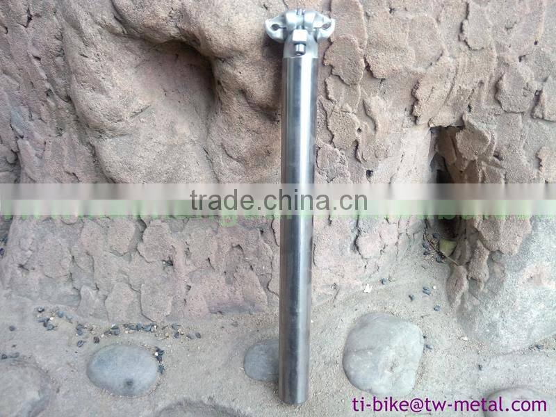 titanium bicycle seat post 27.2mm,31.6 mm, 30.9mm x 350mm seat post with hand brush sand blasting finished