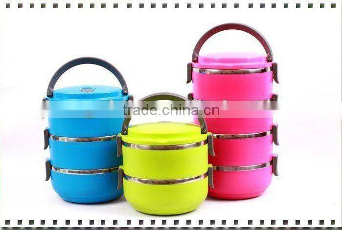 2012 Brand New Stainless Steel Food Container,1.4/2.1/2.8L