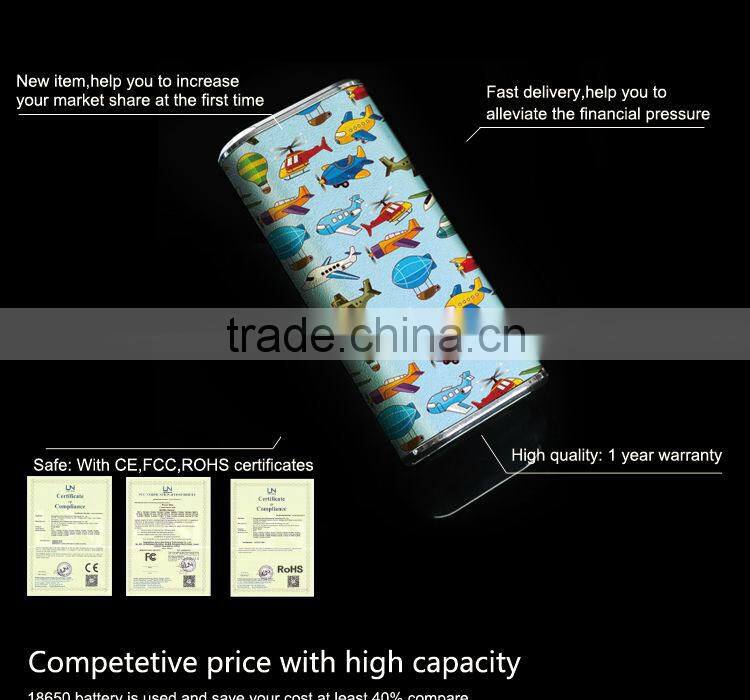 Portable mobile power supply/ wholesale cylinder power bank 4000mAh/Mini rechargeable battery charger