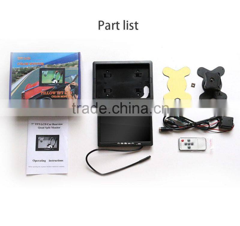 7 inches rear view mirror car monitor/stand alone bracket
