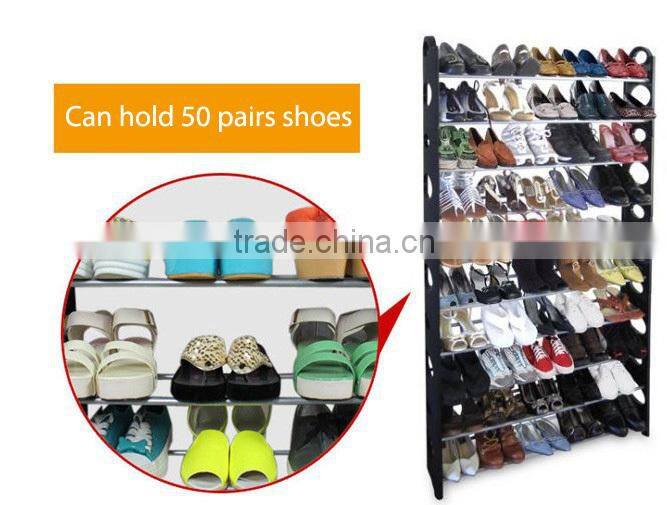 10 pairs holding capacity 2 Tier sturdy cheap price shoe rack with black color( FH-SR0062L)