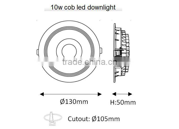 Hot new products for 2015 cob led downlight 10w / 4 inch led down light high lumen