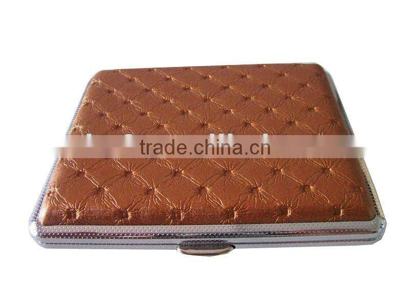 Leather metal cigarette case for 18pcs 20pcs