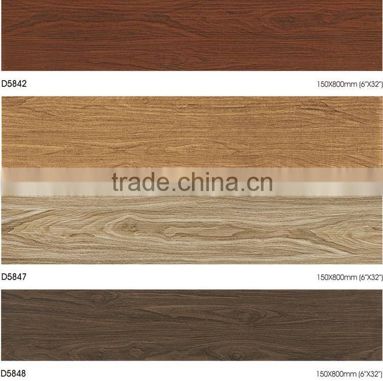 D5846 retro style wooden design rustic ceramic floor tile