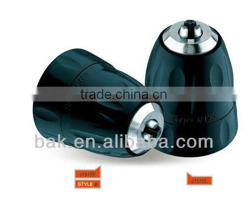 Mini keyless drill chuck for power machines