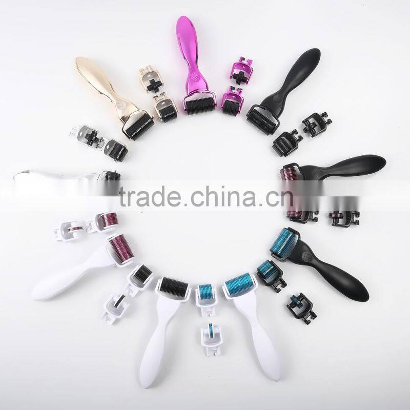 Bestsell 0.5/2.0/1.5mm Heads 3 in 1 Roller 180/600/1200 Micro Needles Skin Recovery