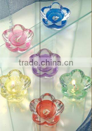 BC066:glass candle holder