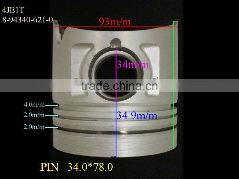 4JB1T 8-97940-221-0 Engine Piston For Japanese Vehicle