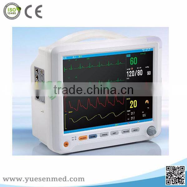 YSPM80G Low Price Multi-parameter TFT LCD display ICU portable patient monitor price