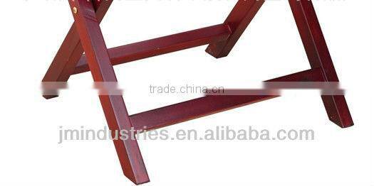 Antique Medium Size Foldable Wooden Luggage Rack for Hotel Room with Two Straps