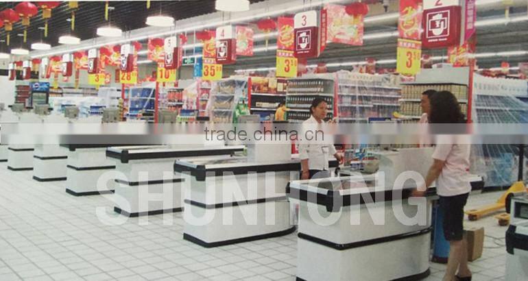 simple design supermarket checkout counters