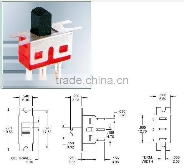 SS8-1 ON-ON slide switch