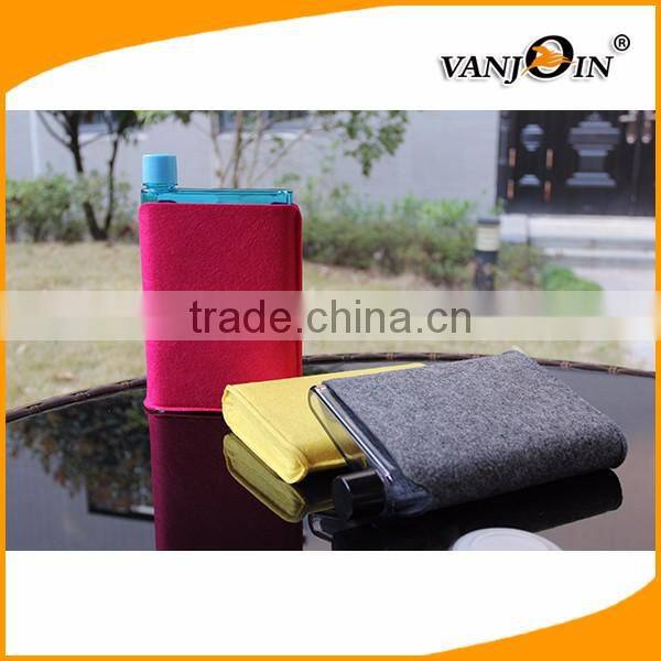 A5 Memobottle Notebook Shaped Flat Portable Plastic Water Bottle