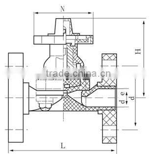 Industrial CPVC Flanged diaphragm valves JIS/JIS diaphragm valve