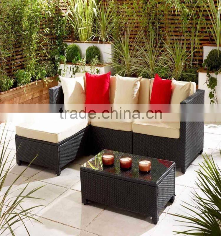 S&D best selling pe rattan indoor and outdoor waterproof sofa furniture