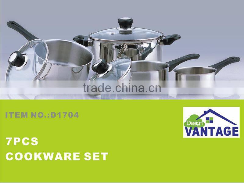 Alibaba china elegant pcs cookware set factory / cooking pot manufacture / stainless steel hot pot