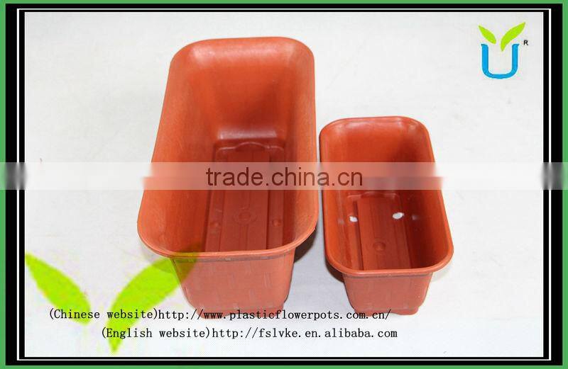 Plastic pot, rectangular planter, plastic flower pot