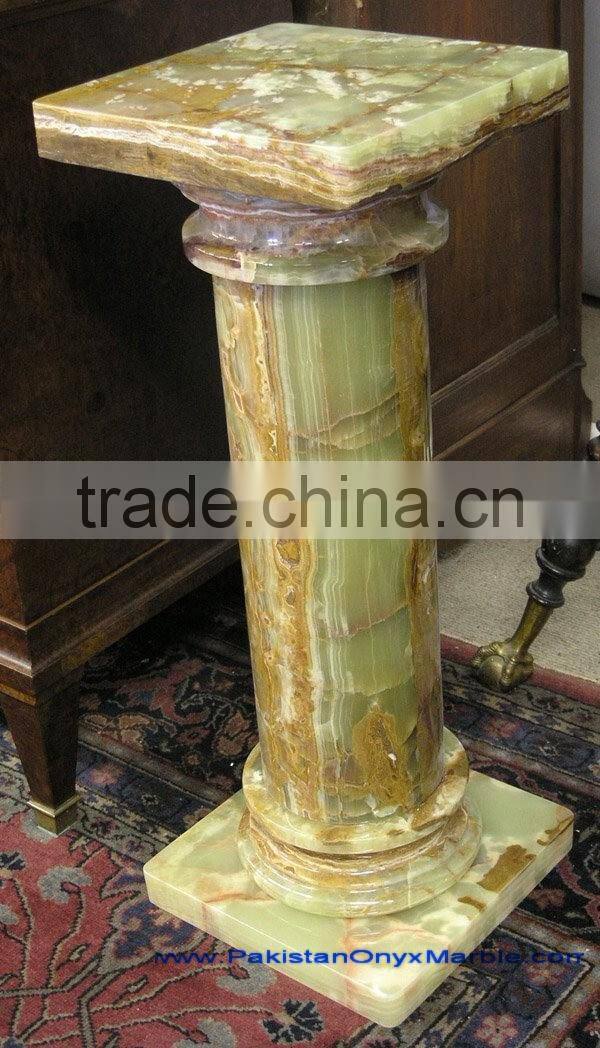 NATURAL GREEN ONYX PEDESTALS
