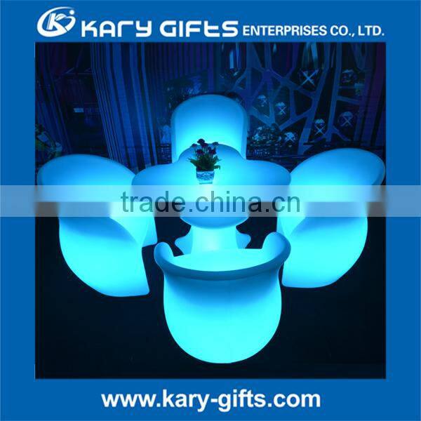 COLORFUL OUTDOOR PLASTIC LED GLOW CHAIRS LIGHT UP CHAIR