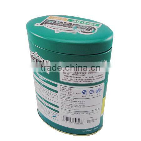 food can oval christmas gift tea tin box