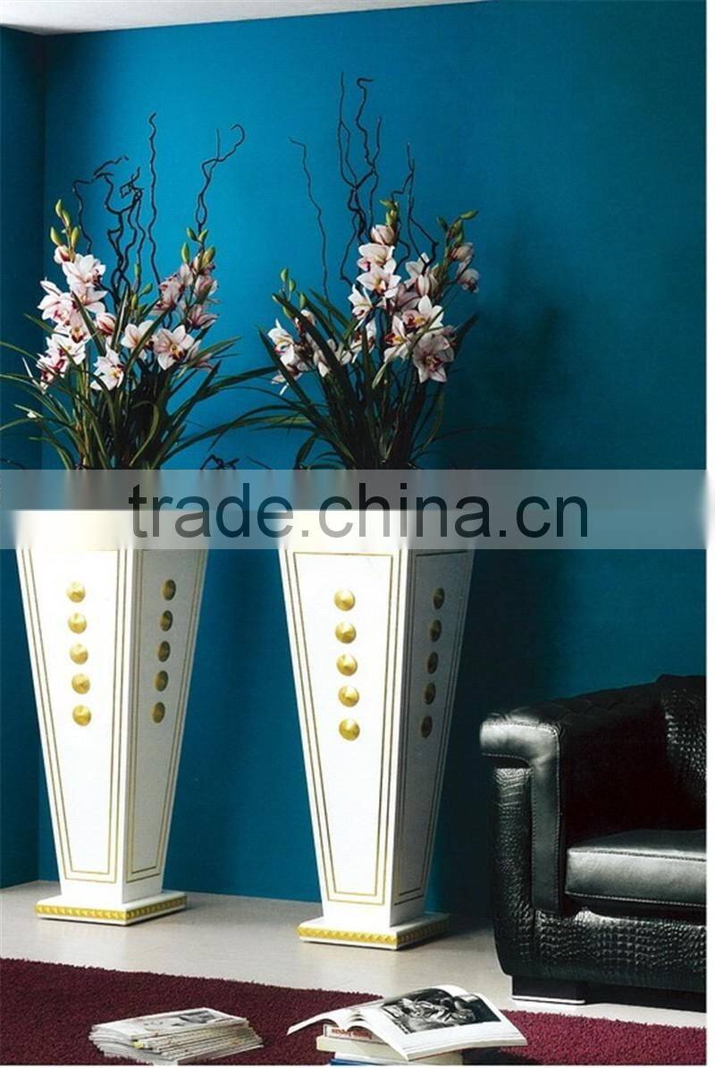 Large Golden Indoor Flower Holder, Living Room Decorative Flower Holder/Planter