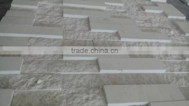 Interior white sand cultured stone