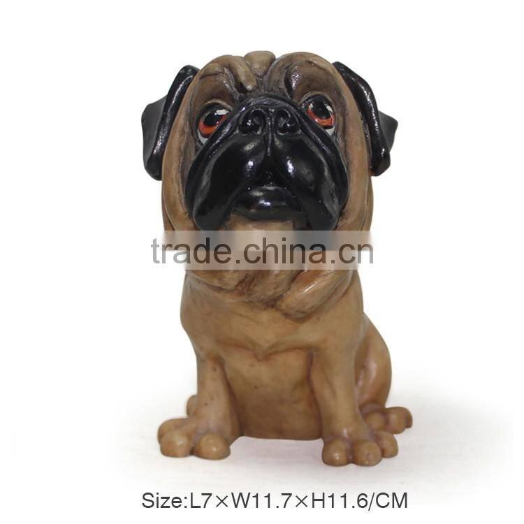 2016 resin sitting small dog figurine