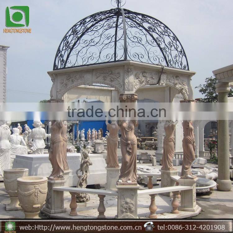 Best Design Natural White Marble Round Stone Gazebo