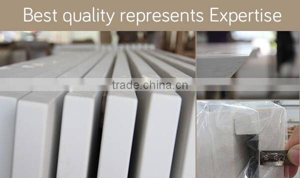 Commercial man made stone white quartz stone single sink bathroom vanity top