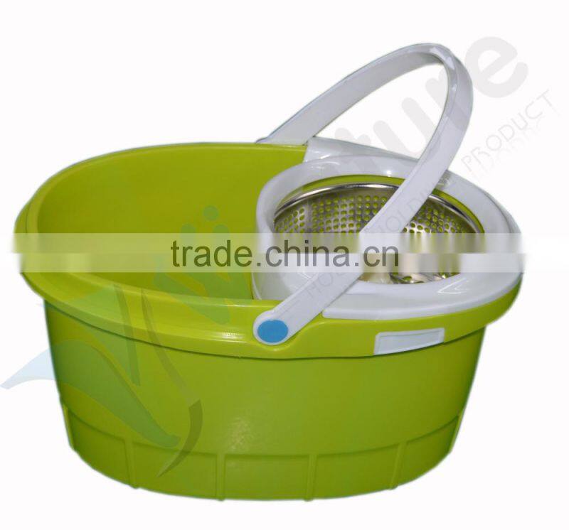 removable 360 magic spin mop with two wheels, mop with bucket walkable spin mop