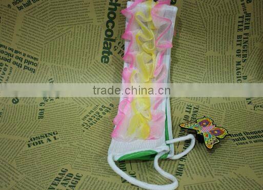 cy300 Double Side Beauty Back Skin Bath Flower Wash Cloth Shower Towel