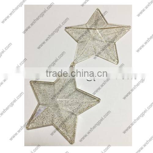 Cleverish portable cute transparent star plastic storage jewelry wedding box kit