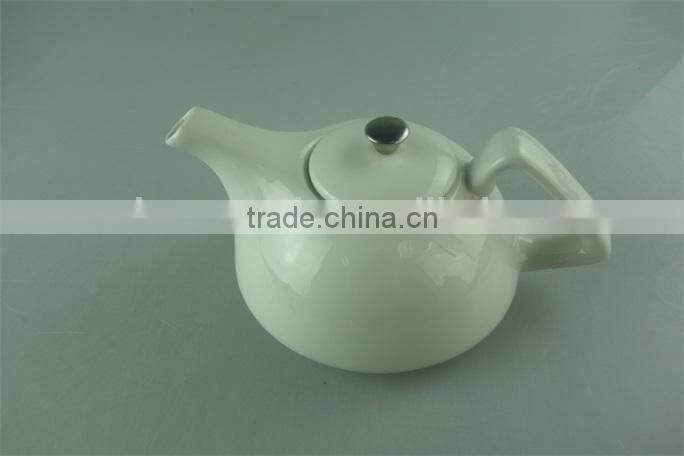 tea pot,ceramic tea pot with lid,cheap ceramic white tea pot with lid