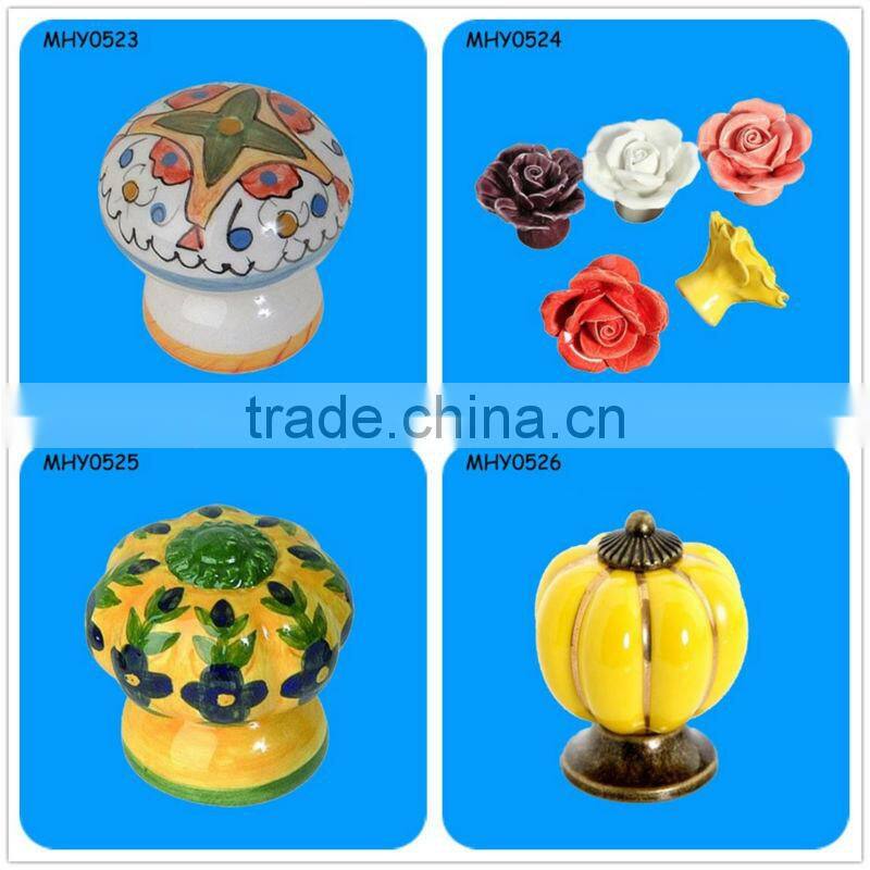 Highest Level Low price Handmade Pink Owl Ceramic Door Knob