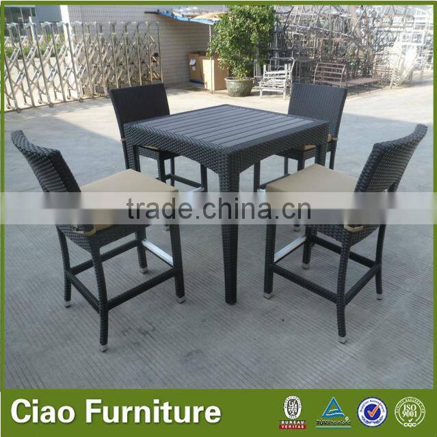club outdoor synthetic rattan bar chair