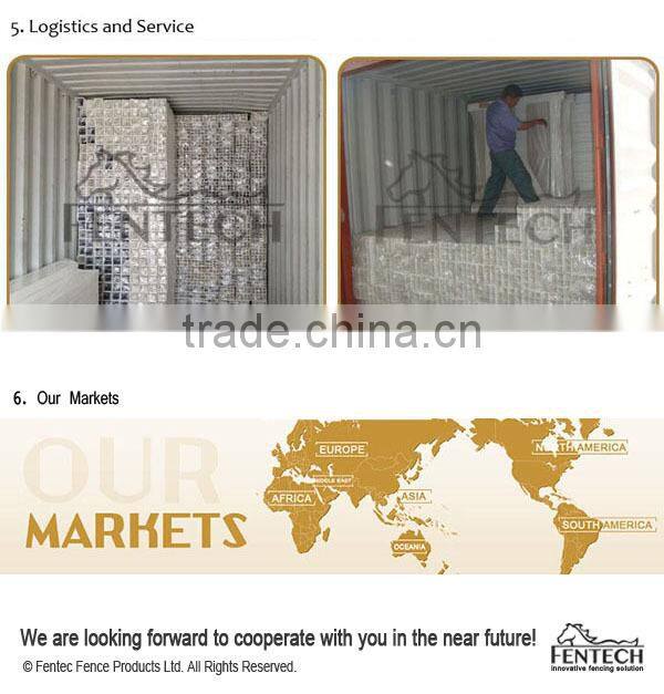 Fentech White Flat-Top Full Privacy Vinyl Fence For Yard, Garden, Hourse