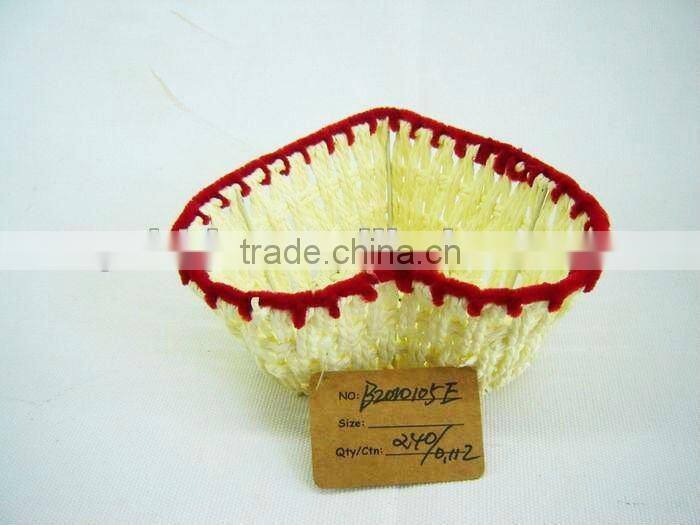Paper rope woven iron frame storage gift basket