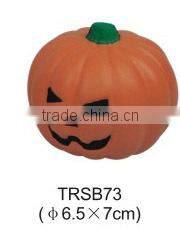 PU stress pumpkin/anti stress halloween pumpkin/pumpkin shape PU squeeze ball