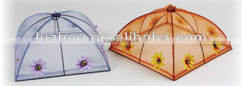 HIGH QUALITY folded food cover food umbrella with flower