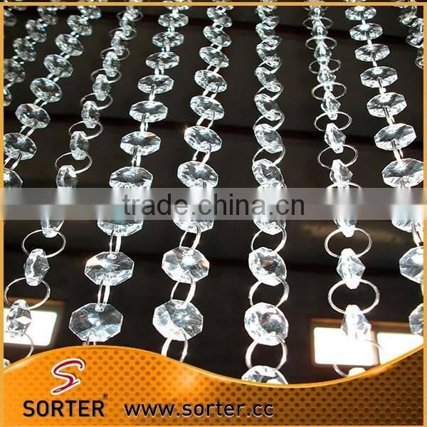 clear color crystal octagon beads for jewelry decoration fengshui