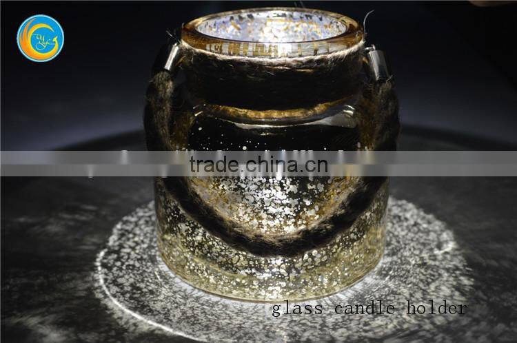 Elliptical Broken silver plating glass candle warmer