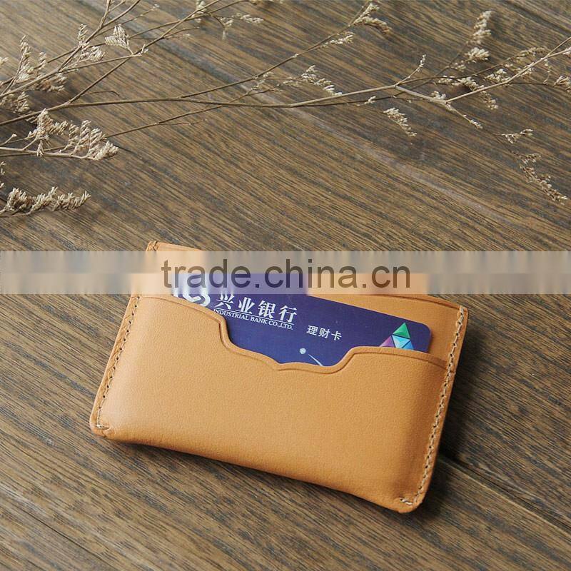 Custom Personalized Unisex PU leather Card Holder Simple Design Card Pocket