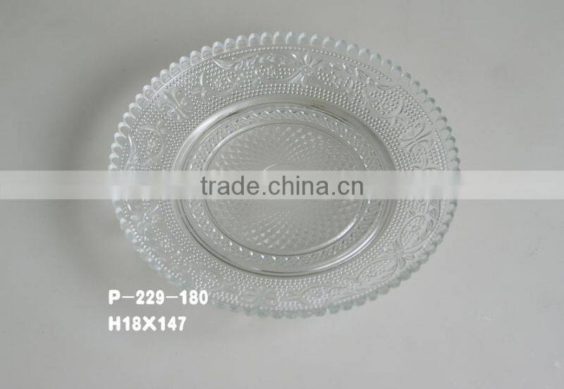 High quality transparent glass fruit plate