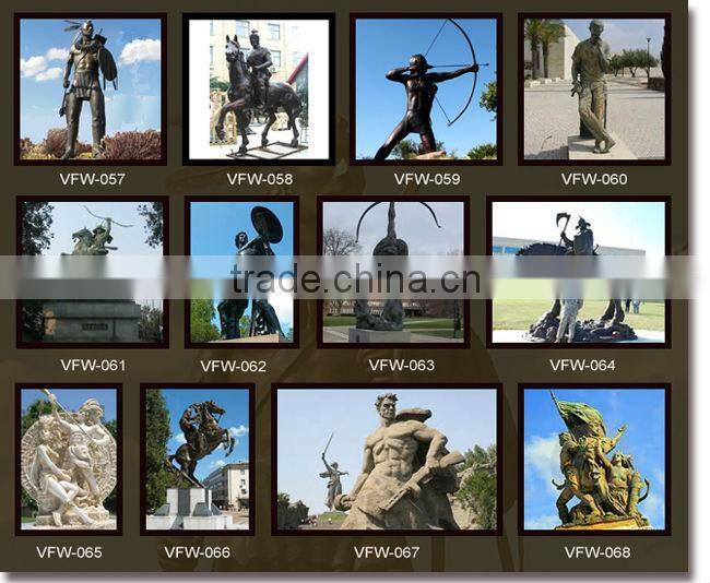 high quality bronze soldier and horse