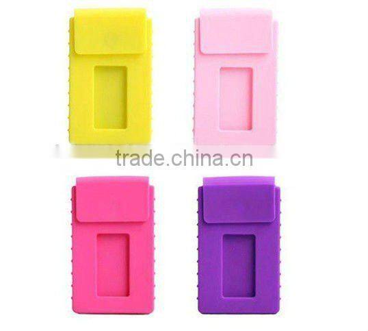 Popular assorted colors silicone credit card holder,business card holder