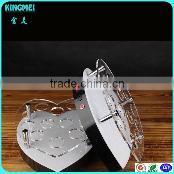 Clear acrylic mirror food tray with handle