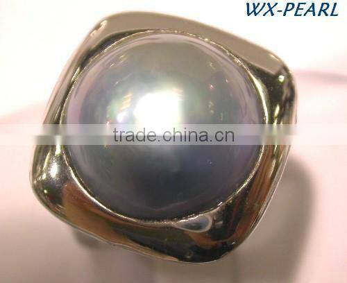 latest pearl ring design with diamond rings Tahitian Pearl Ring