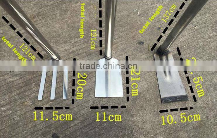 13years garden manufacturer high quality stainless steel hoe with long handle